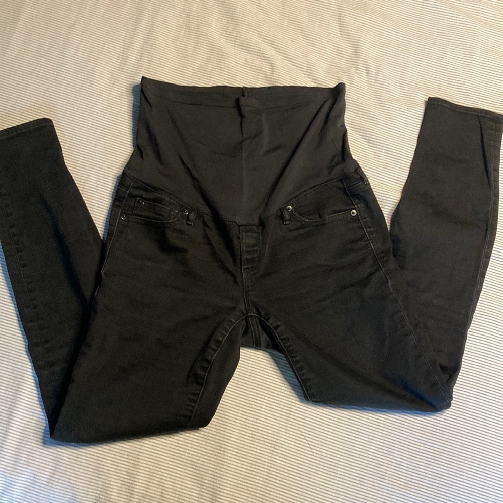 Gap maternity washed black skinny jeans
